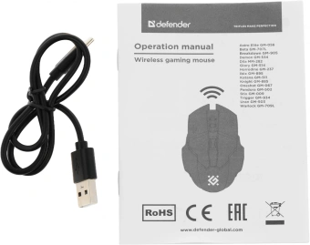 Мышь Defender Glory GM-514 черный оптическая 3200dpi беспров. USB 6but (52514) - купить недорого с доставкой в интернет-магазине