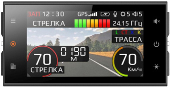 Видеорегистратор с радар-детектором Silverstone F1 Hybrid S-Bot Pro Wi-Fi GPS ГЛОНАСС черный - купить недорого с доставкой в интернет-магазине