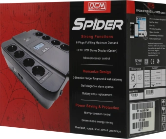 Источник бесперебойного питания Powercom Spider SPD-1000N 550Вт 1000ВА черный - купить недорого с доставкой в интернет-магазине