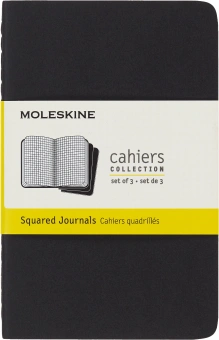 Блокнот Moleskine CAHIER JOURNAL QP312 Pocket 90x140мм обложка картон 64стр. клетка черный (3шт) - купить недорого с доставкой в интернет-магазине