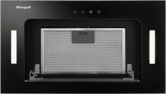 Вытяжка встраиваемая Weissgauff Intense 600 Touch черный/стекло черное управление: сенсорное (1 мотор) - купить недорого с доставкой в интернет-магазине