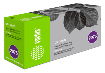Картридж лазерный Cactus CS-TN2075 TN-2075 черный (2500стр.) для Brother DCP-7010/7010R/7020/7025/7025R/FAX-2820/2825/2825R/2920/2920R/HL-2030/2030R/2040/2040R/2070N/2070/2070NR/MFC-7225/7225N/7420/7420R/7820/7820N/7820NR/7820R - купить недорого с доставкой в интернет-магазине