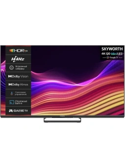 Телевизор LED Skyworth 75" 75X87G QD-Mini LED Magic Sound Karaoke TV Frameless черный/черный 4K Ultra HD 120Hz DVB-T DVB-T2 DVB-C DVB-S DVB-S2 USB WiFi Smart TV - купить недорого с доставкой в интернет-магазине
