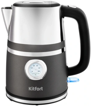 Чайник электрический Kitfort КТ-670-1 1.7л. 2200Вт графит корпус: металл/пластик - купить недорого с доставкой в интернет-магазине