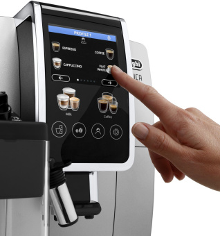 Кофемашина Delonghi Dinamica Plus ECAM380.85.SB 1450Вт серебристый/черный - купить недорого с доставкой в интернет-магазине