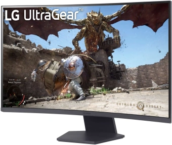 Монитор LG 31.5" UltraGear 32GS60QC-B черный VA LED 16:9 HDMI матовая 3000:1 300cd 178гр/178гр 2560x1440 180Hz FreeSync DP WQ HD 2K (1440p) 7.2кг - купить недорого с доставкой в интернет-магазине