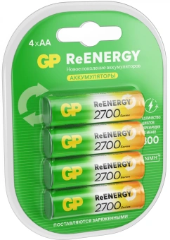 Аккумулятор GP 270AAHCRGY-2CRCB4 AA NiMH 2650mAh (4шт) - купить недорого с доставкой в интернет-магазине