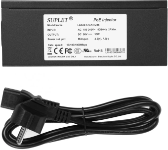 Инжектор POE Hikvision LAS30-57CN-RJ45 - купить недорого с доставкой в интернет-магазине