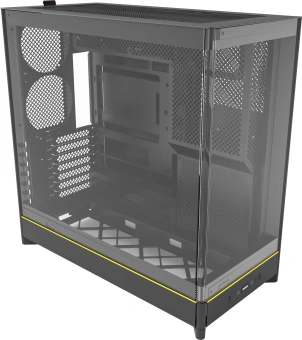 Корпус Montech HS02 черный без БП ATX 4x140mm 2xUSB3.0 1xUSB3.1 audio bott PSU - купить недорого с доставкой в интернет-магазине