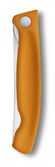 Нож кухонный Victorinox Swiss Classic (6.7836.F9B) стальной для овощей лезв.110мм серрейт. заточка оранжевый блистер - купить недорого с доставкой в интернет-магазине