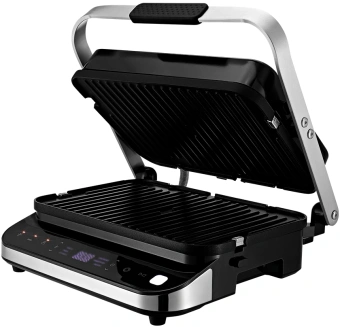 Электрогриль Kitfort КТ-1682 2000Вт черный/серебристый - купить недорого с доставкой в интернет-магазине