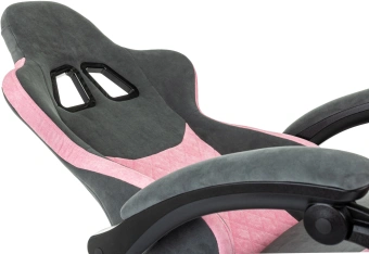 Кресло игровое Knight Kitty/F Fabric серый/розовый крестов. пластик подст.для ног - купить недорого с доставкой в интернет-магазине