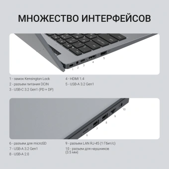 Ноутбук Digma Nova Ryzen 5 3500U 16Gb SSD512Gb AMD Radeon Vega 8 15.6" IPS FHD (1920x1080) Windows 11 Pro grey WiFi BT Cam 6000mAh (DN15R5-ADXW13) - купить недорого с доставкой в интернет-магазине