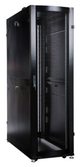 Шкаф серверный ЦМО (ШТК-СП-48.6.10-48АА-9005) напольный 48U 600x1000мм пер.дв.перфор. задн.дв.двуст. 4 бок.пан. 1350кг черный 683мм 156кг 120град. 2215мм IP20 металл - купить недорого с доставкой в интернет-магазине