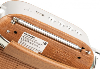 Радиоприемник портативный Hyundai H-PSR200 дерево коричневое/серебристый USB microSD - купить недорого с доставкой в интернет-магазине