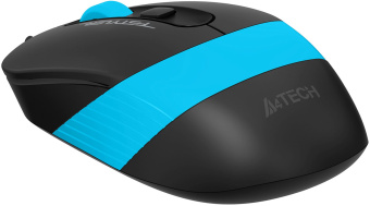 Мышь A4Tech Fstyler FM10S черный/синий оптическая 1600dpi silent USB 3but (FM10S USB BLUE) - купить недорого с доставкой в интернет-магазине