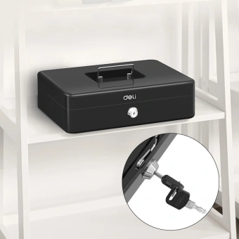 Ящик для денег Deli ET508 85x300x240 черный - купить недорого с доставкой в интернет-магазине