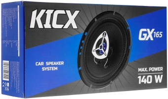 Колонки автомобильные Kicx GX-165 140Вт 92дБ 4Ом 16.5см (6 1/2дюйм) (ком.:2кол.) коаксиальные трехполосные - купить недорого с доставкой в интернет-магазине
