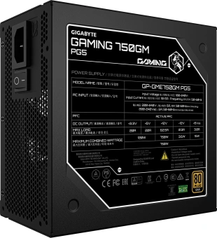 Блок питания Gigabyte ATX 750W GP-GME750GM PG5 80+ gold (20+4pin) APFC 135mm fan 8xSATA Cab Manag RTL - купить недорого с доставкой в интернет-магазине
