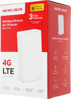 Роутер беспроводной Mercusys MB112-4G N300 10/100BASE-TX/3G/4G cat. 4 белый - цена, купить или заказать с доставкой в интернет-магазине Роутер беспроводной Mercusys MB112-4G N300 10/100BASE-TX/3G/4G cat. 4 белый - купить недорого с доставкой в интернет-магазине