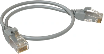Патч-корд Sysmatrix PC 4545.5EU26.05LSZHGY U/UTP RJ-45 вил.-вилка RJ-45 кат.5E 0.5м серый LSZH - купить недорого с доставкой в интернет-магазине