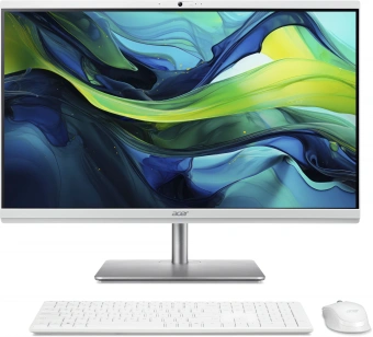 Моноблок Acer Aspire C24-195ES 23.8" Full HD Core Ultra 5 125U (1.3) 16Gb SSD512Gb Graphics CR Windows 11 Professional GbitEth WiFi BT 65W клавиатура мышь Cam серебристый 1920x1080 - купить недорого с доставкой в интернет-магазине