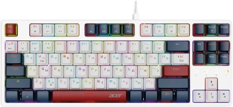 Клавиатура Acer OKW305 механическая белый USB for gamer LED (ZL.KBDCC.01W) - купить недорого с доставкой в интернет-магазине