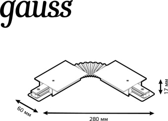 Соединитель Gauss TR141 черный - купить недорого с доставкой в интернет-магазине