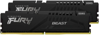 Память DDR5 2x16GB 5200MHz Kingston KF552C40BBK2-32 Fury Beast RTL Gaming PC5-41600 CL40 DIMM 288-pin 1.25В kit single rank с радиатором Ret - купить недорого с доставкой в интернет-магазине
