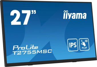 Монитор Iiyama 27" ProLite T2755MSC-B1 черный IPS LED 16:9 HDMI M/M матовая 400cd 178гр/178гр 1920x1080 60Hz DP FHD USB Touch 5.8кг - купить недорого с доставкой в интернет-магазине