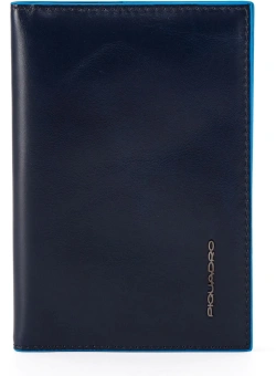 Обложка для паспорта Piquadro Blue Square PP5255B2/BLU2 синий натур.кожа - купить недорого с доставкой в интернет-магазине