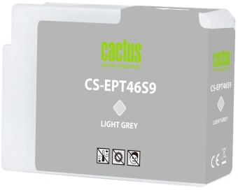 Картридж струйный Cactus CS-EPT46S9 T46S9 св.сер.пигм. (30мл) для Epson SureColor SC-P700 с чипом - купить недорого с доставкой в интернет-магазине