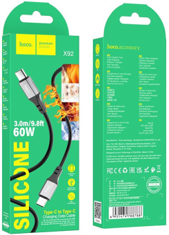 Кабель Hoco X92 Honest X92 HONEST TYPE-C TO TYPE-C USB Type-C-USB Type-C 3м черный коробка - купить недорого с доставкой в интернет-магазине