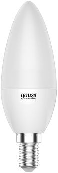 Лампа светодиодная Gauss Elementary 6Вт цок.:E14 свеча 220B 6500K св.свеч.бел.хол. C37 (упак.:10шт) (33136) - купить недорого с доставкой в интернет-магазине