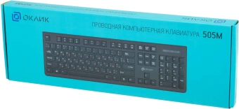 Клавиатура Оклик 505M черный USB slim (1196544) - купить недорого с доставкой в интернет-магазине