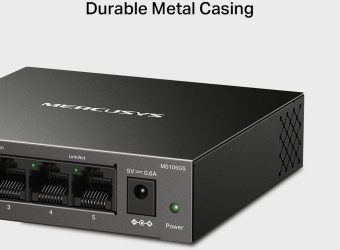 Коммутатор Mercusys MS105GS (L2) 5x1Гбит/с неуправляемый - купить недорого с доставкой в интернет-магазине