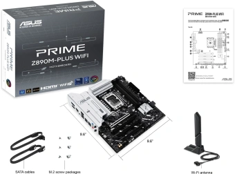 Материнская плата Asus PRIME Z890M-PLUS WIFI Soc-1851 Intel Z890 4xDDR5 mATX AC`97 8ch(7.1) 2.5Gg RAID+HDMI+DP - купить недорого с доставкой в интернет-магазине