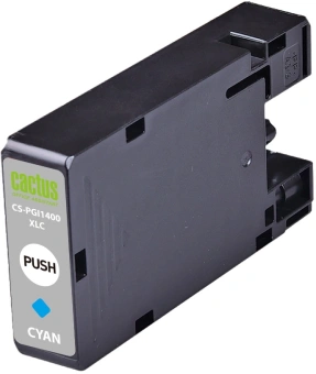 Картридж струйный Cactus CS-PGI1400XLC PGI-1400 голуб.пигм. (12мл) для Canon MB2050/MB2350/MB2040/MB2340 с чипом - купить недорого с доставкой в интернет-магазине