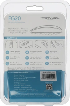 Мышь A4Tech Fstyler FG20 розовый оптическая 2000dpi беспров. USB для ноутбука 4but (FG20 PINK) - купить недорого с доставкой в интернет-магазине