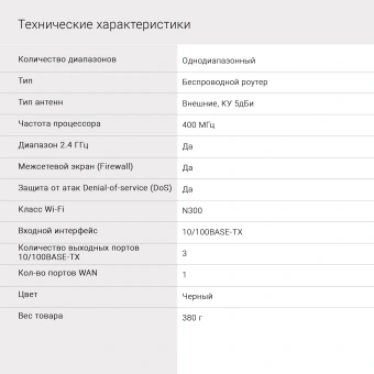 Роутер беспроводной Digma DWR-N301 N300 10/100BASE-TX черный - купить недорого с доставкой в интернет-магазине