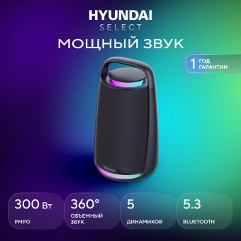 Минисистема Hyundai Select H-MC1242 черный 160Вт USB BT - купить недорого с доставкой в интернет-магазине