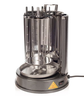 Шашлычница электрическая Kitfort КТ-1404 1400Вт серебристый - купить недорого с доставкой в интернет-магазине