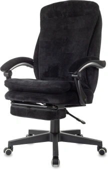 Кресло руководителя Бюрократ T-9950MSG-F Fabric черный Light-20 крестов. пластик подст.для ног - купить недорого с доставкой в интернет-магазине