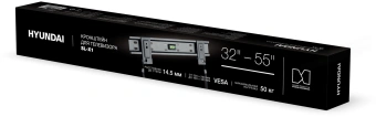 Кронштейн для телевизора Hyundai SL-X1 черный 32"-55" макс.50кг настенный фиксированный - купить недорого с доставкой в интернет-магазине