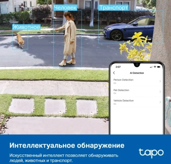 Камера видеонаблюдения IP TP-Link Tapo C120 Wi-Fi 3.17-3.17мм цв. корп.:белый - купить недорого с доставкой в интернет-магазине