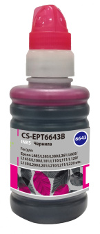 Чернила Cactus CS-EPT6643B T6643 пурпурный 100мл для Epson L100/L110/L120/L132/L200/L210/L222/L300/L312/L350/L355/L362/L366/L456/L550/L555/L566/L1300 - купить недорого с доставкой в интернет-магазине