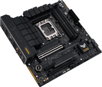 Материнская плата Asus TUF GAMING B760M-PLUS WIFI D4 Soc-1700 Intel B760 4xDDR4 mATX AC`97 8ch(7.1) 2.5Gg RAID+HDMI+DP - купить недорого с доставкой в интернет-магазине