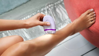 Эпилятор Philips BRE275/00 скор.:2 насад.:3 от электр.сети сиреневый/фиолетовый - купить недорого с доставкой в интернет-магазине