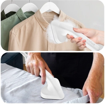 Отпариватель ручной Kitfort КТ-9110-1 2180Вт белый/фиолетовый - купить недорого с доставкой в интернет-магазине