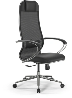 Кресло Метта ErgoLife Set 16 черный сиденье черный сетка с подголов. крестов. металл хром - купить недорого с доставкой в интернет-магазине